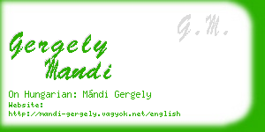 gergely mandi business card
