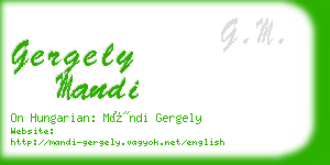 gergely mandi business card